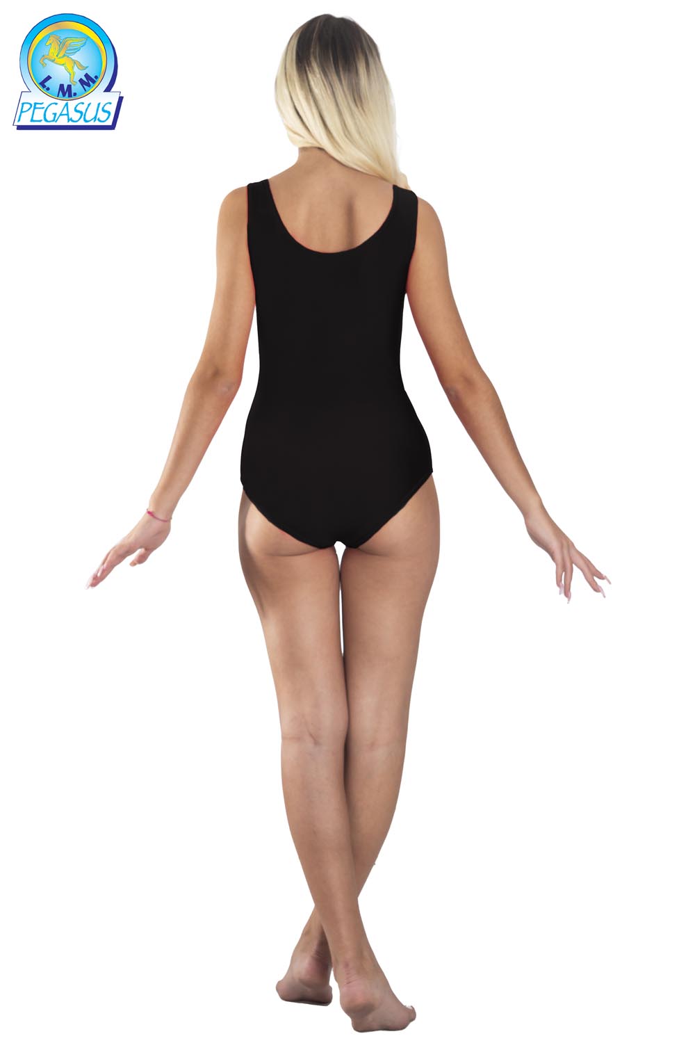BODY IN LYCRA SMANICATO NERO DONNA